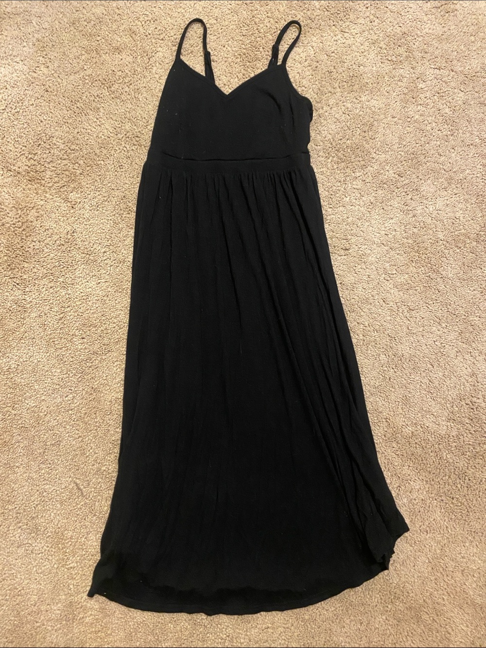 Black Spaghetti Strap Maxi Dress